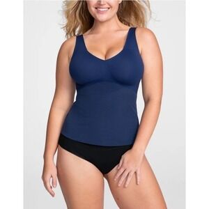 Honeylove Womens Shapewear Medium Support LiftWear Tank Navy Size L EUC Slimming